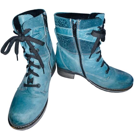 Dromedaris Kara Scrunched Leather & Printed Suede Boot - Women's Size 42 (US 11) - Picture 1 of 12